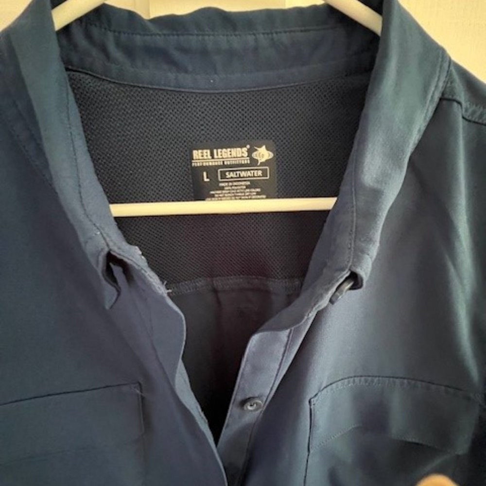 Reel Legends Saltwater Blue Shirt - Picture 4 of 4